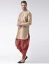 Copper Gold Kurta Art Dupion Dhoti Closure View