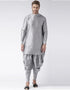 Grey Kurta Art Dupion Dhoti