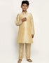 Cream Kurta Pajama Art Dupion
