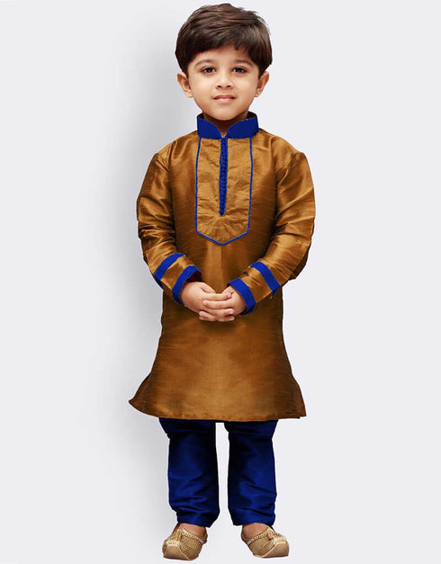 Copper Gold Kurta Pajama Art Dupion