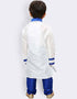 White Kurta Pajama Art Dupion Closure View