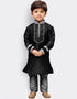 Black Kurta Pajama Art Dupion