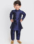 Navy Blue Kurta Pajama Art Dupion