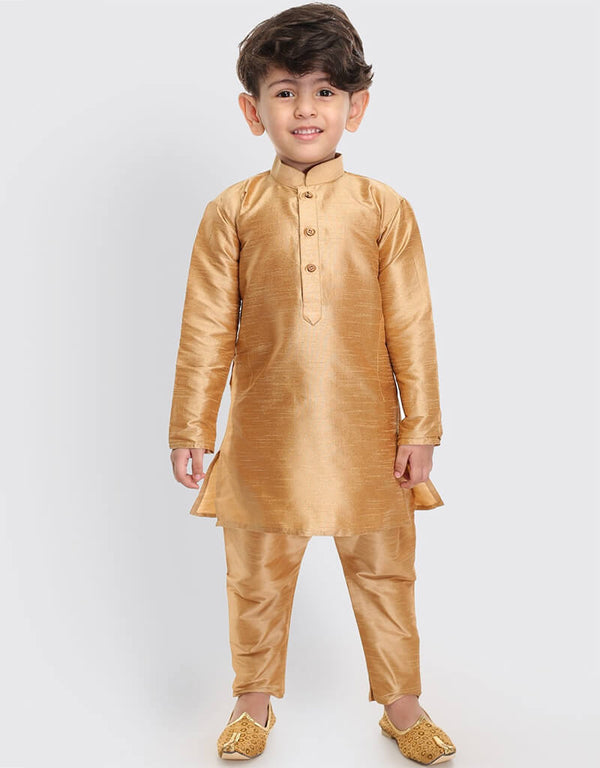 Gold Kurta Pajama Art Dupion