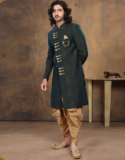 Rama Green Kurta Imported Aligadhi