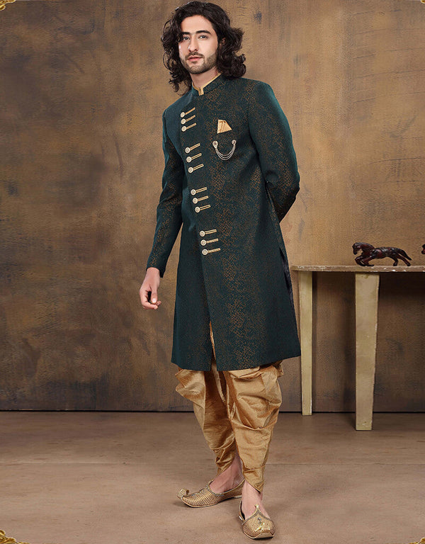 Rama Green Kurta Imported Aligadhi