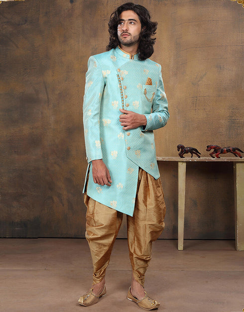 Sky Blue Kurta Imported Aligadhi