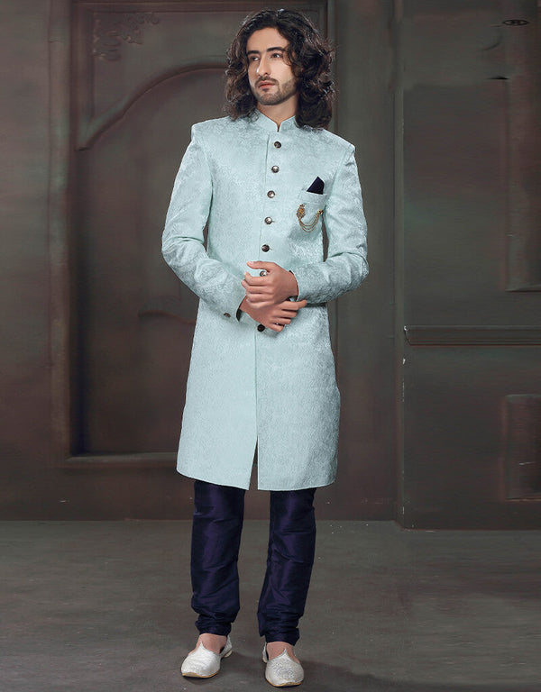 Sky Blue Kurta Imported Velvet Chudidar