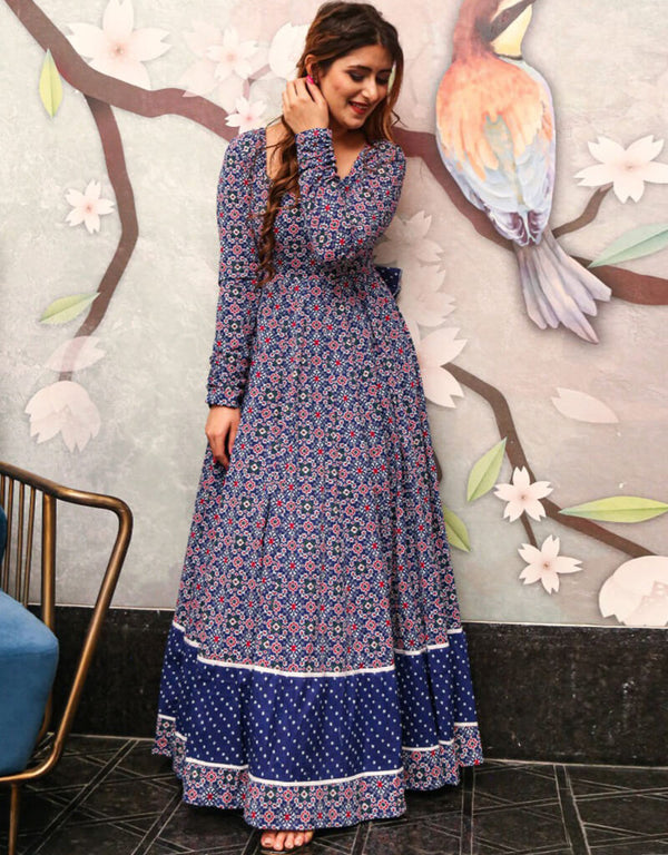 Blue Designer Party Wear Readymade Kurti