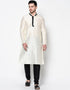 Off White Kurta Dhupion Silk Chudidaar