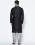 Black Kurta Dhupion Silk Chudidaar Closure View