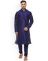 Dark Blue Kurta Dhupion Silk Chudidaar