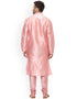Pink Kurta Dhupion Silk Chudidaar Closure View