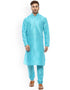 Blue Kurta Dhupion Silk Chudidaar