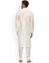 Off White Kurta Dhupion Silk Chudidaar Closure View