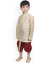 Cream Kurta Dhoti Dhupion Silk Closure View