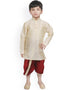 Cream Kurta Dhoti Dhupion Silk