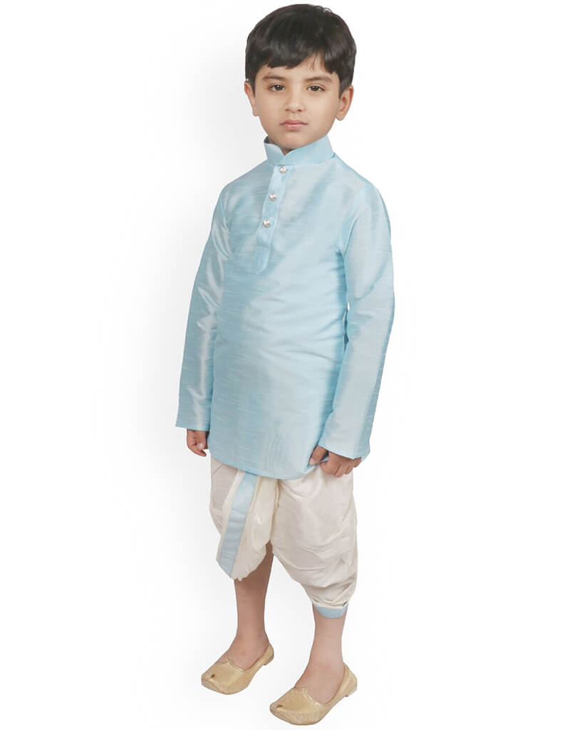 Black Kurta Dhupion Art Silk Dhoti main image 1