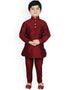 Maroon Kurta Pajama Dhupion Silk