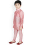 Light Pink Kurta Pajama Dhupion Silk Closure View