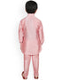 Light Pink Kurta Pajama Dhupion Silk Closure View