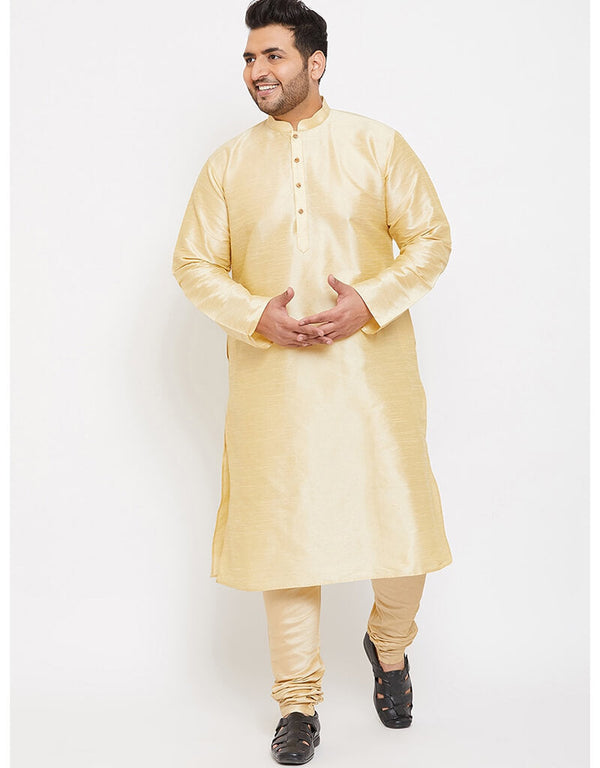 Cream Kurta Dhupion Silk Payjama