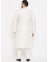 White Kurta Dhupion Silk Payjama Closure View