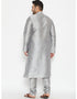 Gray Kurta Dhupion Silk Payjama Closure View