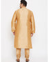 Gold Kurta Dhupion Silk Payjama Closure View