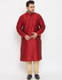 Maroon Kurta Dhupion Silk Payjama
