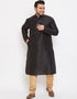 Black Kurta Dhupion Silk Payjama