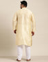 Cream Kurta Dhupion Silk Payjama Closure View