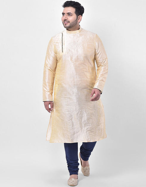 Cream Kurta Dhupion Silk Chudidaar