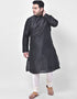 Black Kurta Dhupion Silk Chudidaar