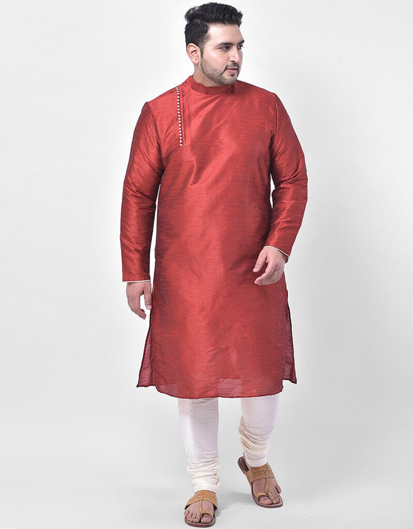 Maroon Kurta Dhupion Silk Chudidaar
