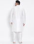 White Kurta Dhupion Silk Chudidaar Closure View