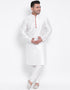 White Kurta Dhupion Silk Chudidaar