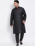 Black Kurta Dhupion Silk Chudidaar