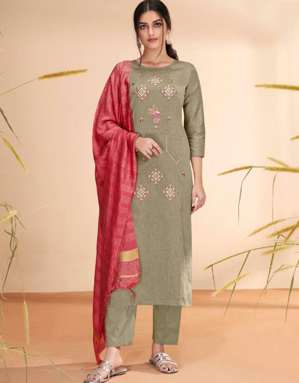 Green Massert Cotton Pant Salwar Suit
