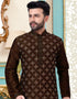 Brown Kurta Dhupion Silk Chudidaar Closure View