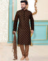 Brown Kurta Dhupion Silk Chudidaar