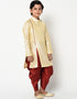 Cream Kurta Pajama Dhupion Silk Closure View