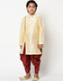 Cream Kurta Pajama Dhupion Silk