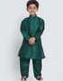 Teal Green Kurta Pajama Dhupion Silk