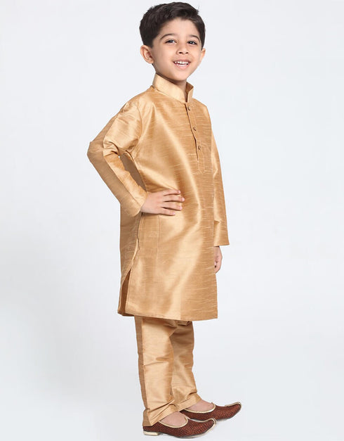 Chiku Kurta Pajama Dhupion Silk Closure View