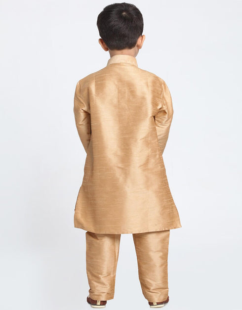 Chiku Kurta Pajama Dhupion Silk Closure View