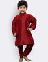 Maroon Kurta Pajama Dhupion Silk