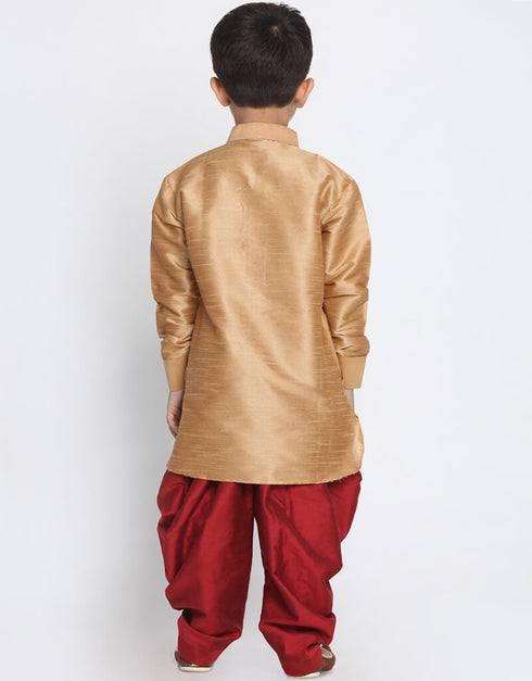 Chiku Kurta Pajama Dhupion Silk Closure View