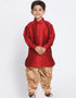 Maroon Kurta Pajama Dhupion Silk