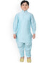 Sky Blue Kurta Pajama Dhupion Silk